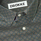 Grey Colored Linen Floral Printed Shirt