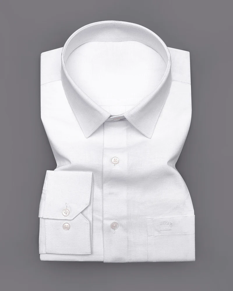 Snow White Formal Plain White Shirt