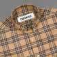 Brown Colored Cotton Checkered Shirt