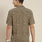 Beige & Black Colored Leopard Printed Shirt