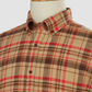 Golden Colored Checks Printed Full Sleeves Shirt