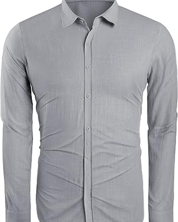 Amazing Grey Colored Cotton Shirt