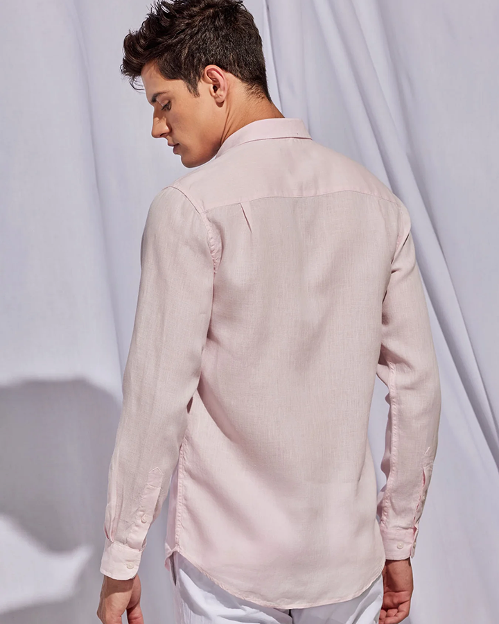 Premium Light Pink Colored Cotton Shirt
