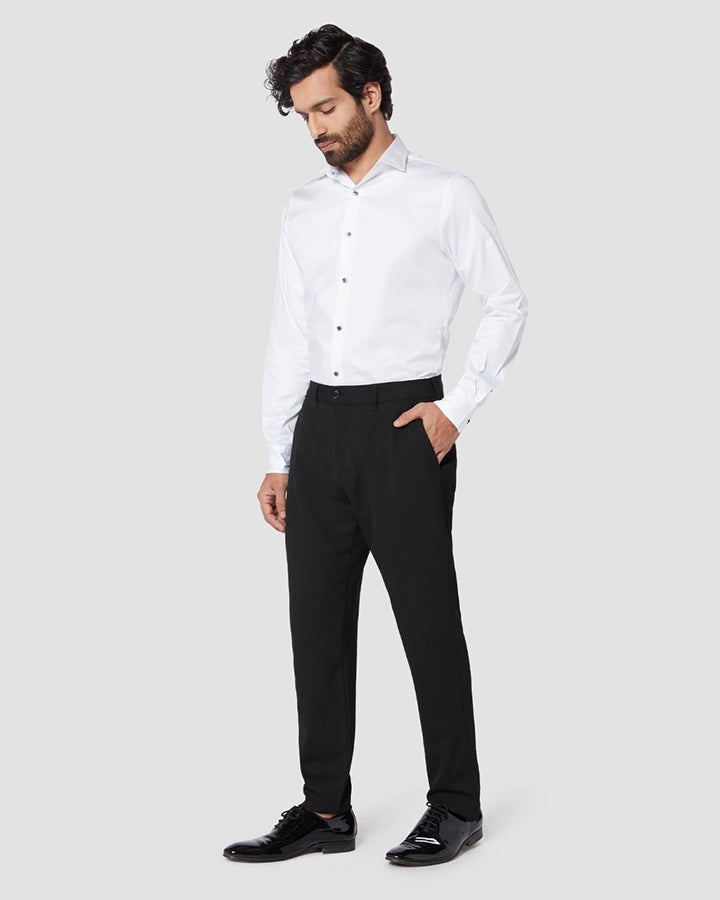 White Colored Cotton Full Sleeve Solid Shirt