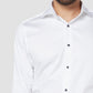 White Colored Cotton Full Sleeve Solid Shirt
