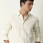 Light Yellow Colored Linen Shirt