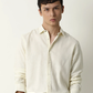 Light Yellow Colored Linen Shirt
