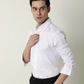 Luxury Plain Cotton White Shirt
