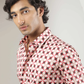 Pink Colored Geometric Printed Shirt