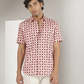 Pink Colored Geometric Printed Shirt