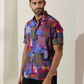 Multicolored Geometric Print Half Sleeve Shirt