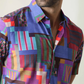 Multicolored Geometric Print Half Sleeve Shirt