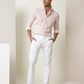 Light Pink Colored Cotton Solid Shirt