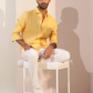 Premium Yellow Colored Linen Shirt