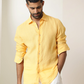 Premium Yellow Colored Linen Shirt