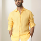 Premium Yellow Colored Linen Shirt