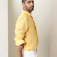 Premium Yellow Colored Linen Shirt