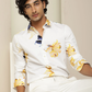 Peary White Colored Floral Printed Shirt