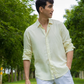 Light Yellow Colored Linen Shirt