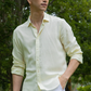 Light Yellow Colored Linen Shirt