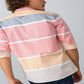 Pink & Grey Striped Full Sleeve Shirt