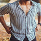 Light Blue Color Zigzag Printed Full Sleeve Shirt