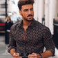 Brown Colored Floral Printed Full Sleeve Shirt