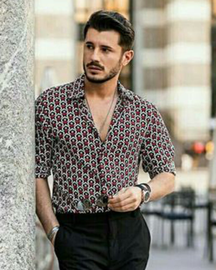 Multi Colored Rayon Casual Wear Shirt