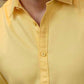 Latest Yellow Colored Linen Solid Shirt