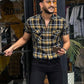 Multi Colored Checks Printed Half Sleeve Shirt