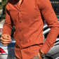 Latest Orange Colored Cotton Shirt