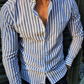 New Blue Striped Cotton Shirt