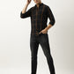 Men's Black Colored Cotton Checks Shirt