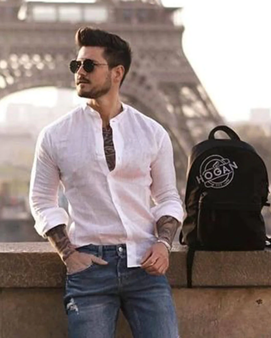 Solid White Color Fancy Shirt