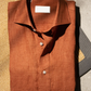 Teracotta Orange Colored Cotton Shirt