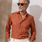 Teracotta Orange Colored Cotton Shirt