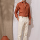 Teracotta Orange Colored Cotton Shirt