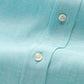 Turquoise Colored Solid Linen Shirt