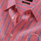 Classic Red Colored Cotton Striped Shirt