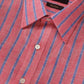 Classic Red Colored Cotton Striped Shirt