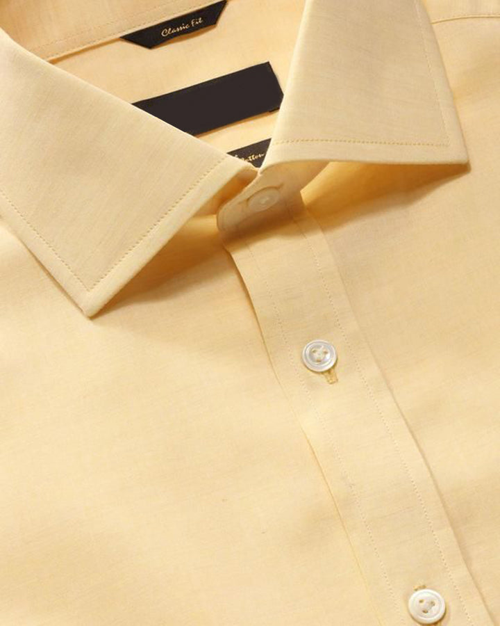 Trending Yellow Colored Linen Shirt