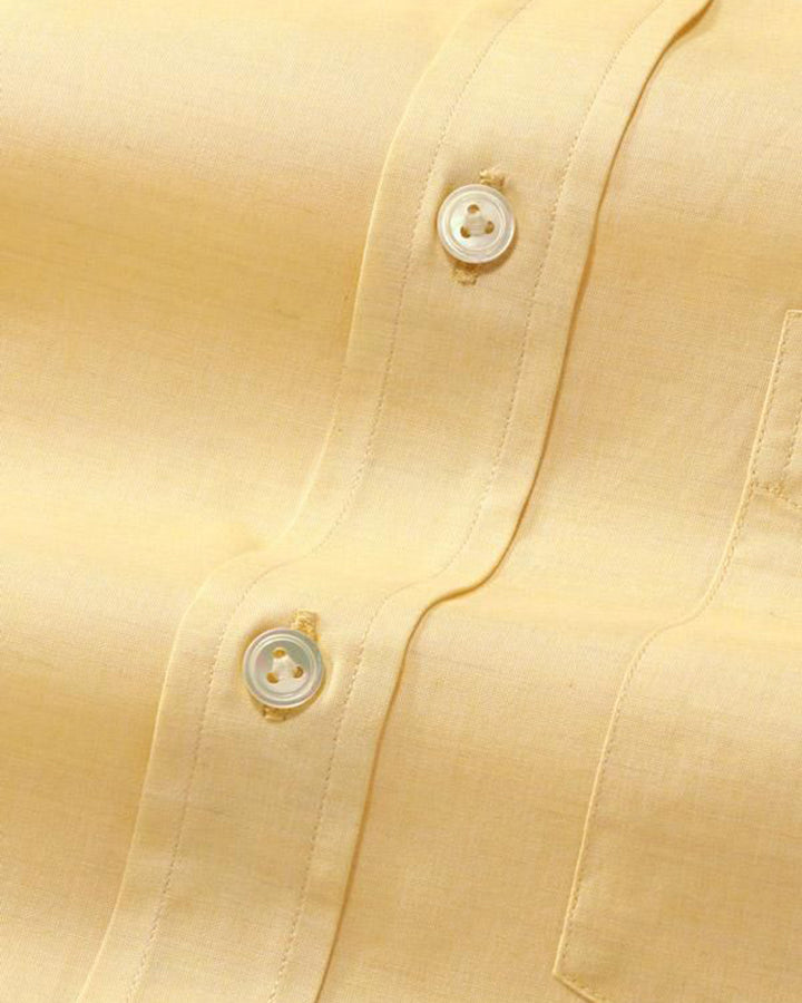 Trending Yellow Colored Linen Shirt